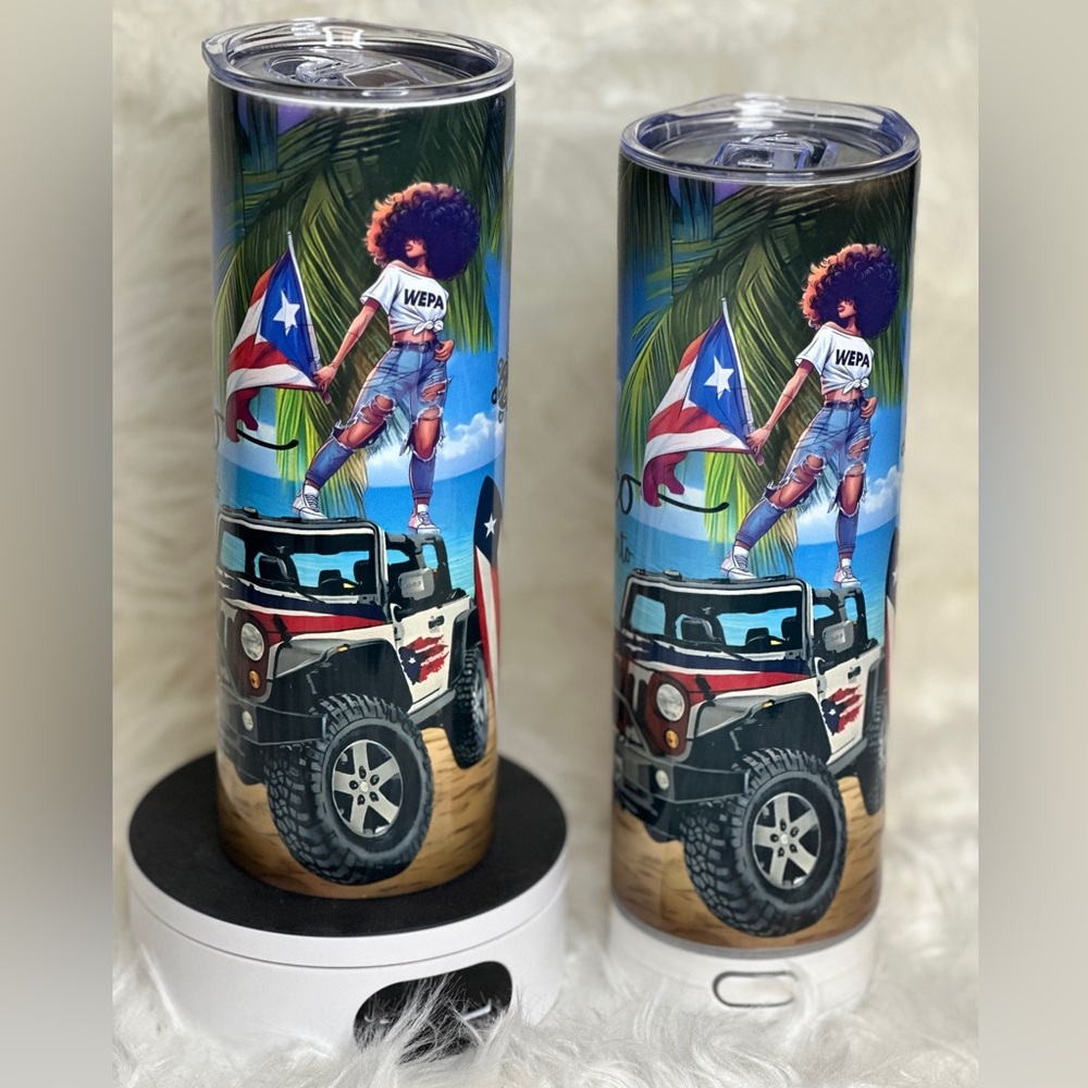 20 oz. Puerto Rico Bluetooth Speaker Tumbler